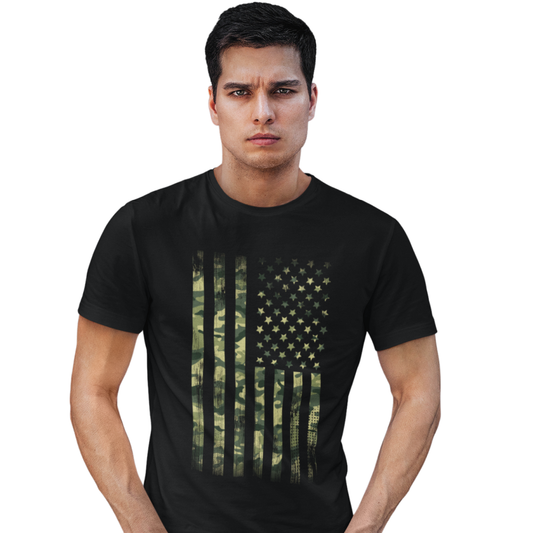 Camoflauge American Patriot | Men's Fitted Tee