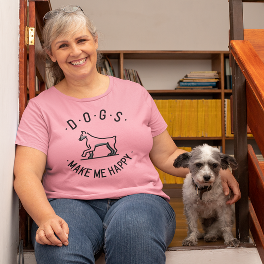 Dogs Make Me Happy Women's Tee