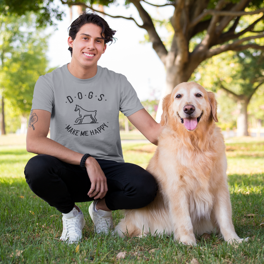 Dogs Make Me Happy Fitted Tee